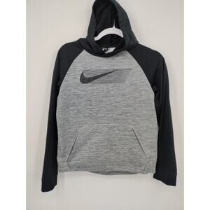 Nike Therma Dri-FIT Standard Fit Swoosh Hoodie CU9121-091 Black Grey Size XL